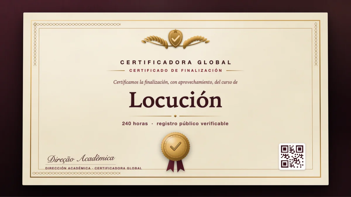 Portada del curso Locución