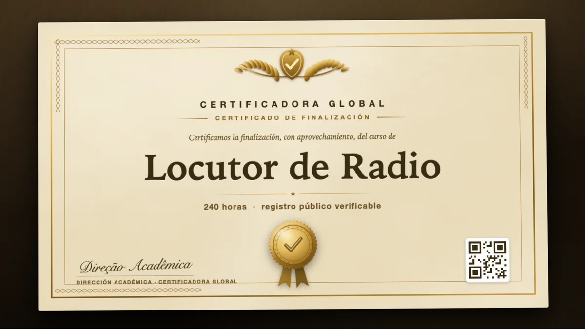 Portada del curso Locutor de Radio