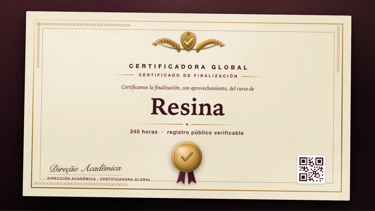 Portada del curso Resina