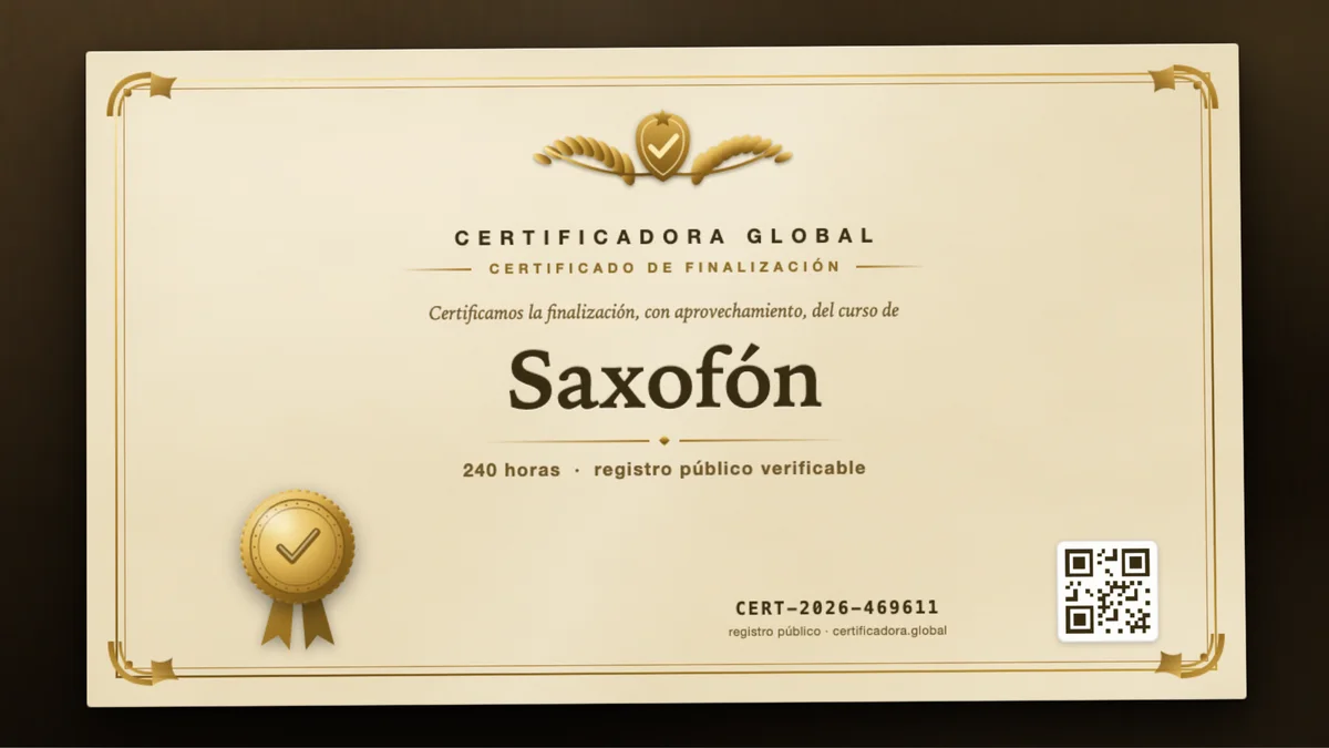 Portada del curso Saxofón