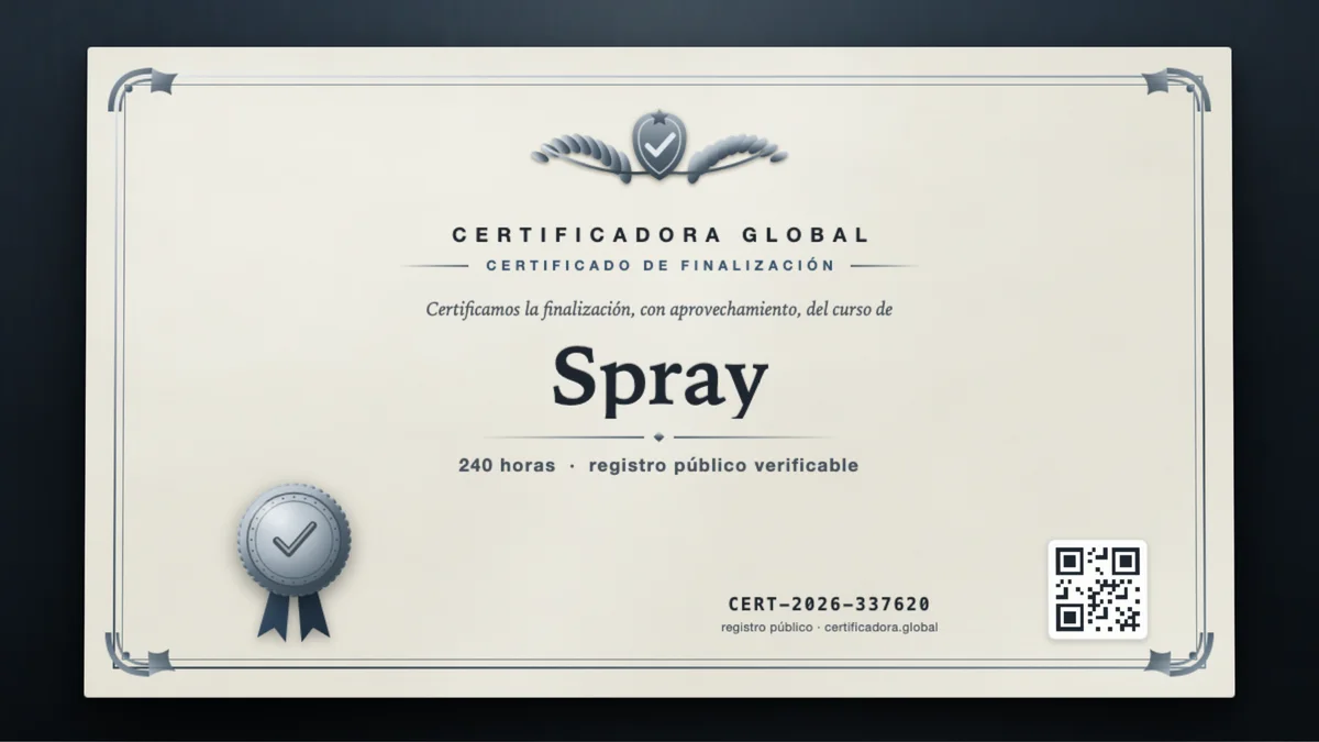 Portada del curso Spray