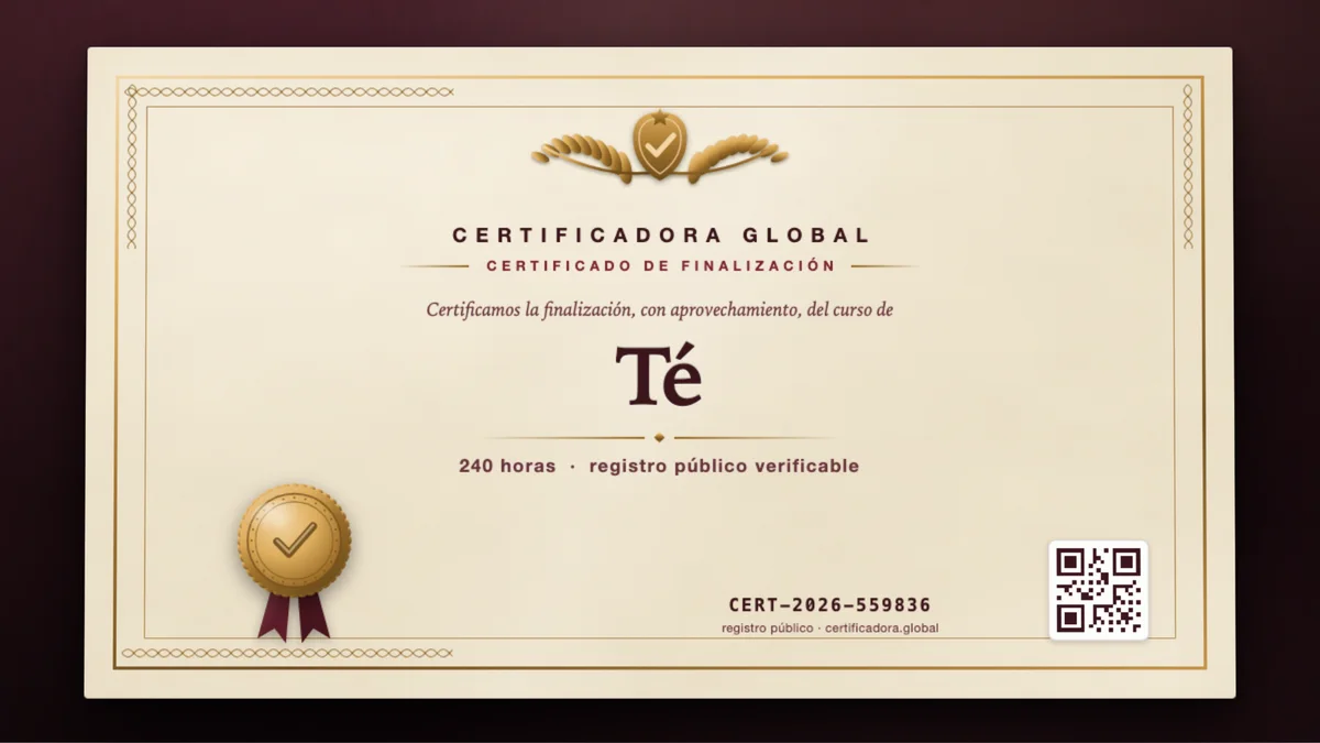 Portada del curso Té