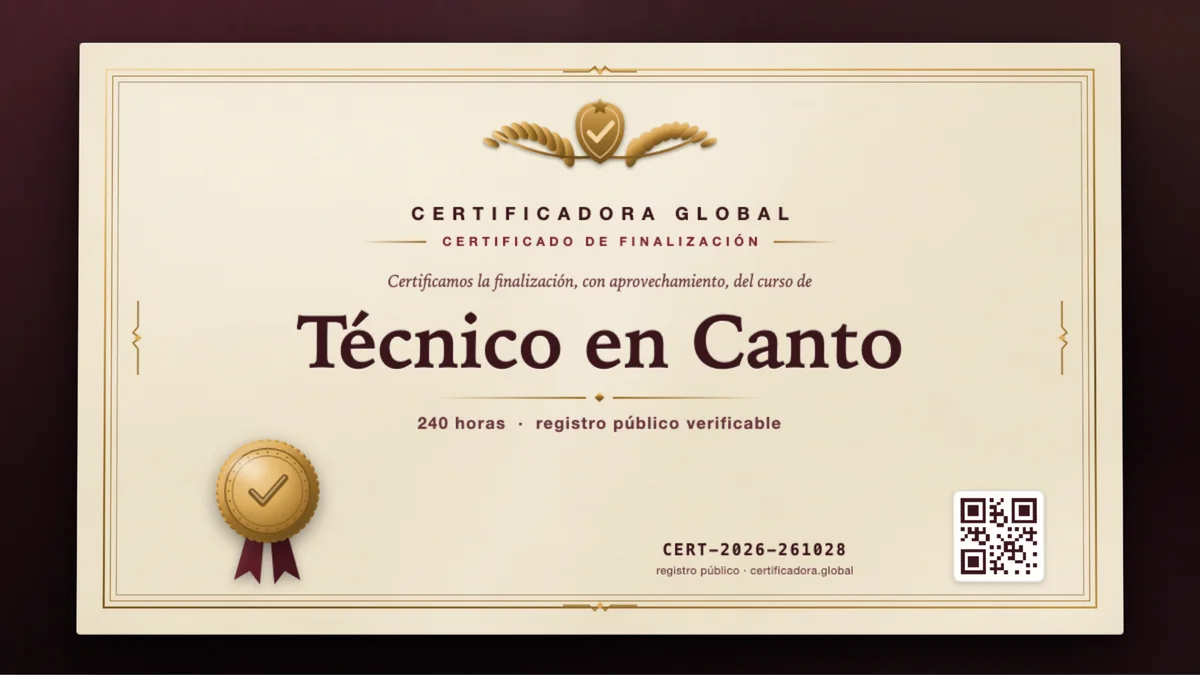 Portada del curso Técnico en Canto
