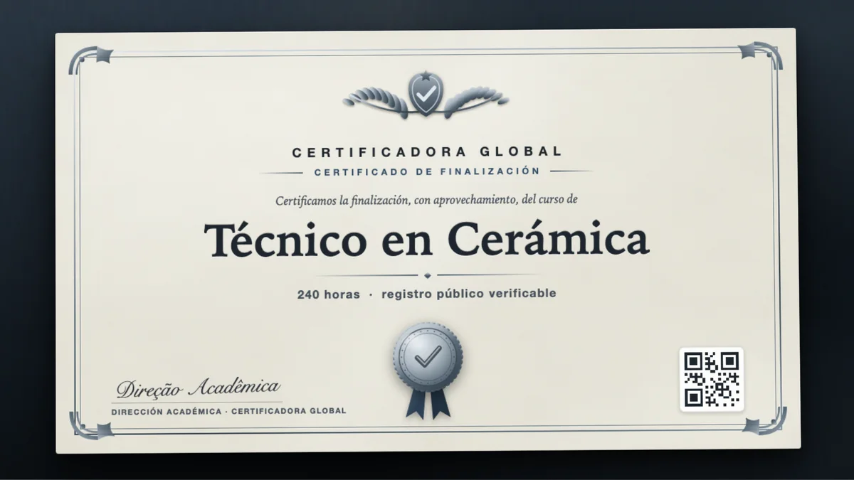 Portada del curso Técnico en Cerámica