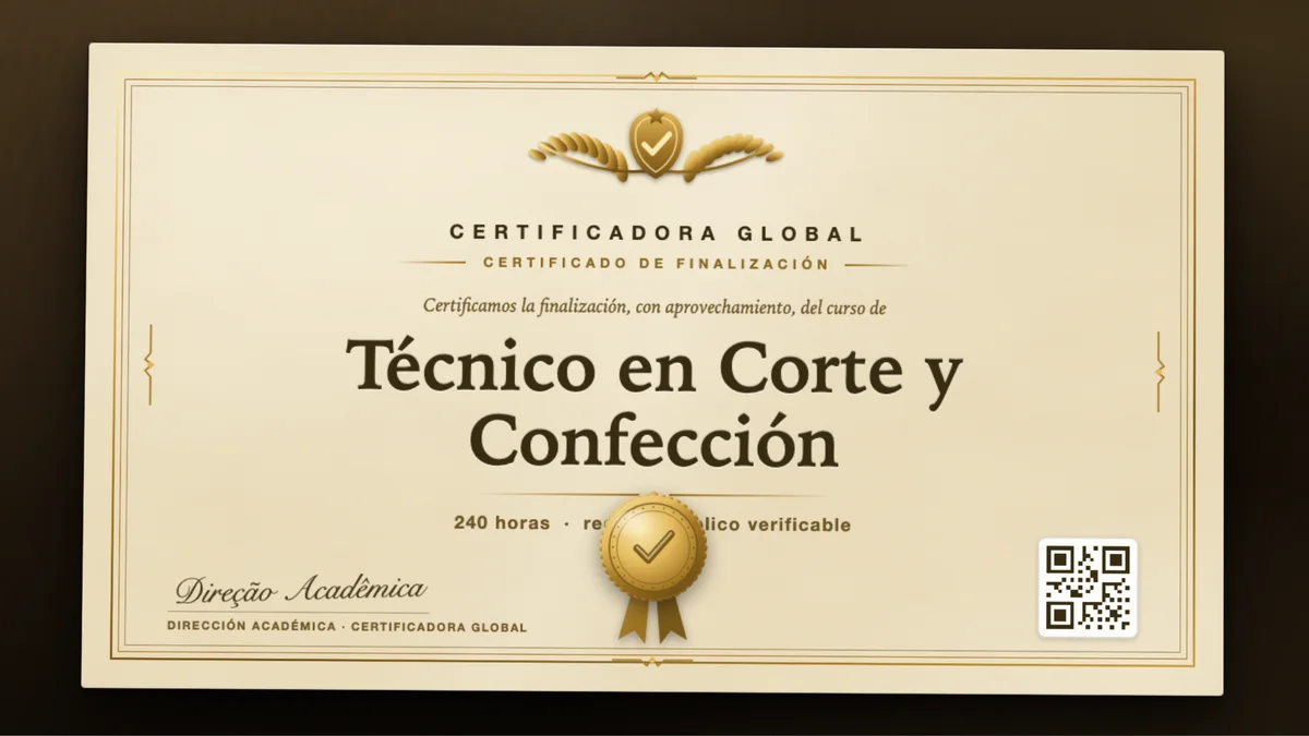 Portada del curso Técnico en Corte y Confección
