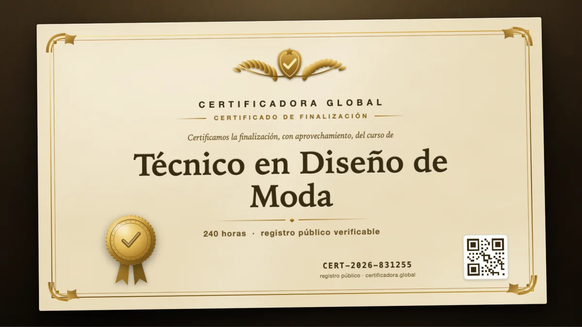 Portada del curso Técnico en Diseño de Moda