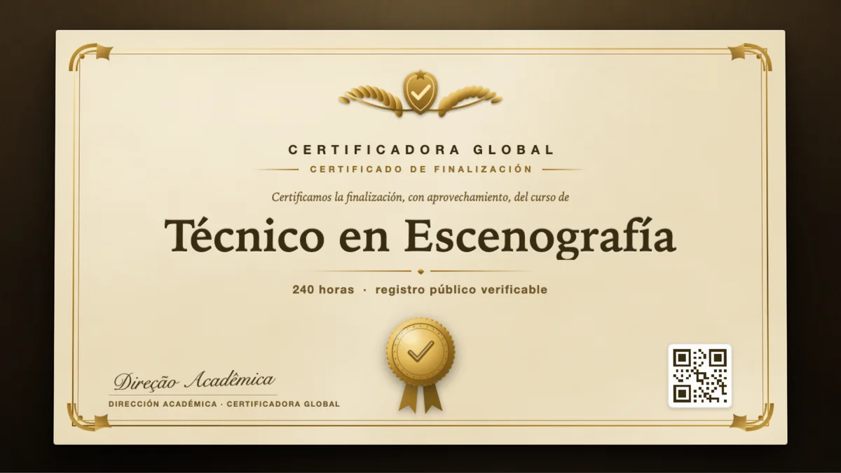 Portada del curso Técnico en Escenografía