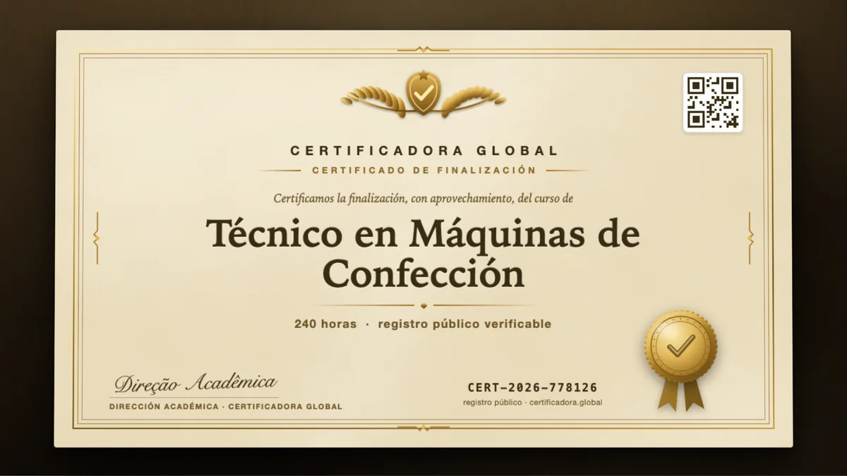 Portada del curso Técnico en Máquinas de Confección