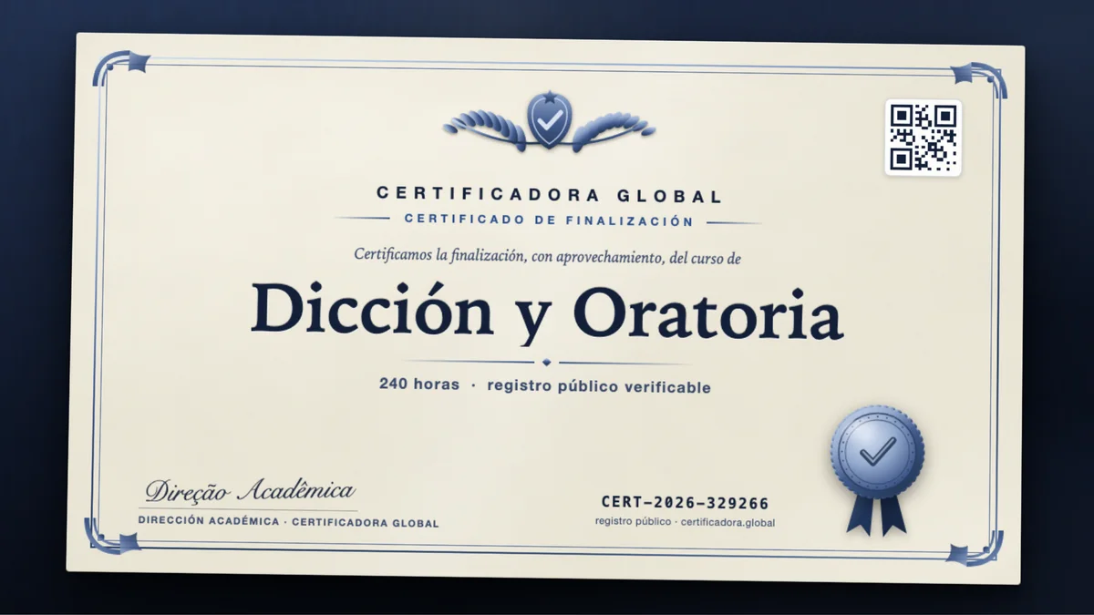 Portada del curso Dicción y Oratoria