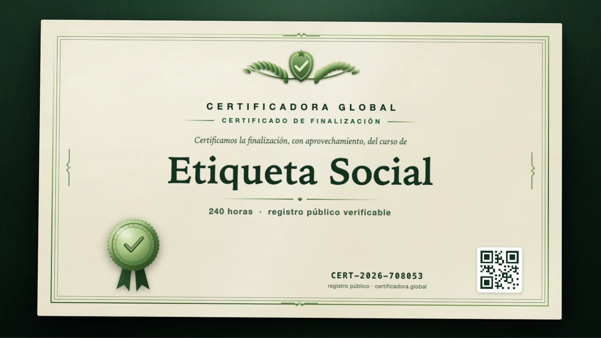 Portada del curso Etiqueta Social