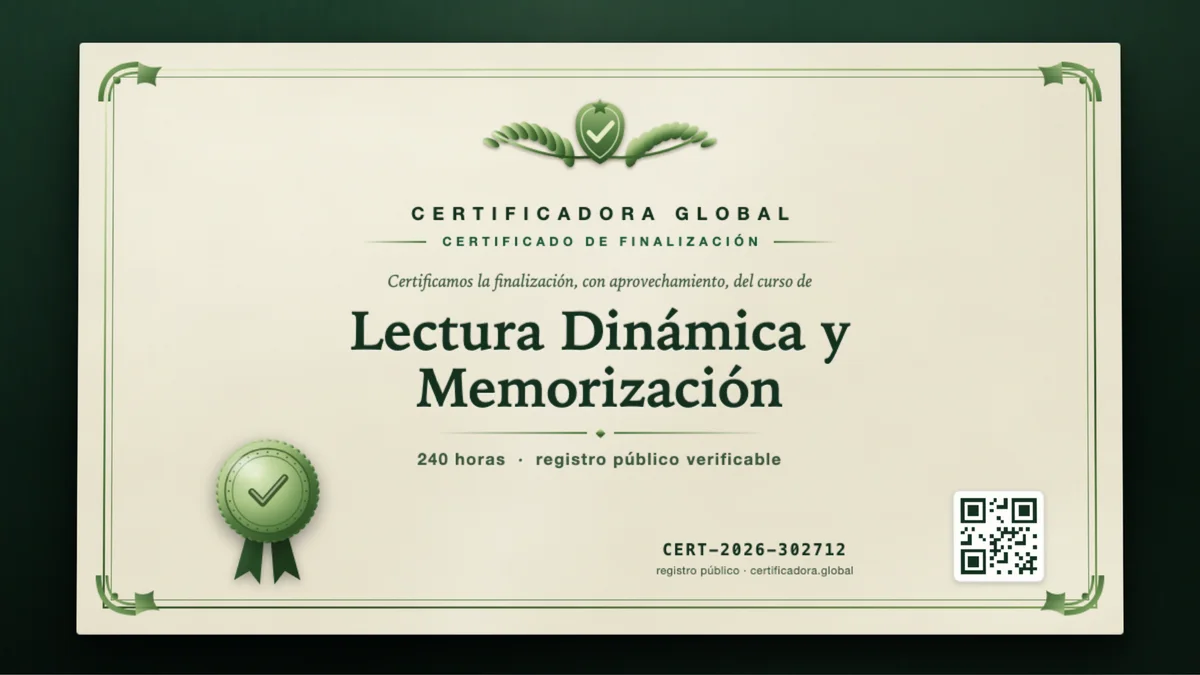 Portada del curso Lectura Dinámica y Memorización