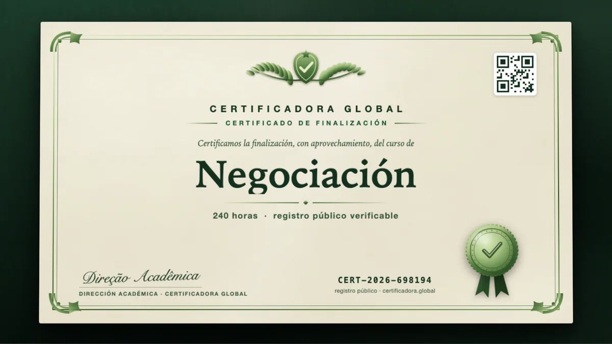 Portada del curso Negociación