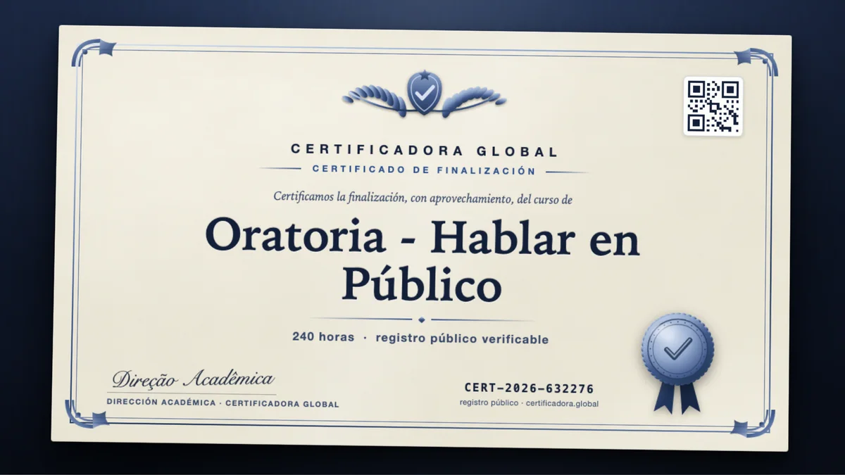 Portada del curso Oratoria - Hablar en Público