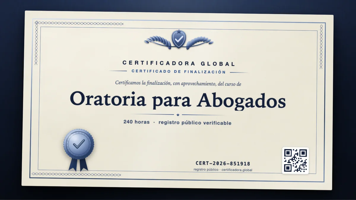 Portada del curso Oratoria para Abogados