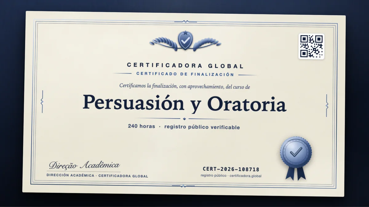 Portada del curso Persuasión y Oratoria