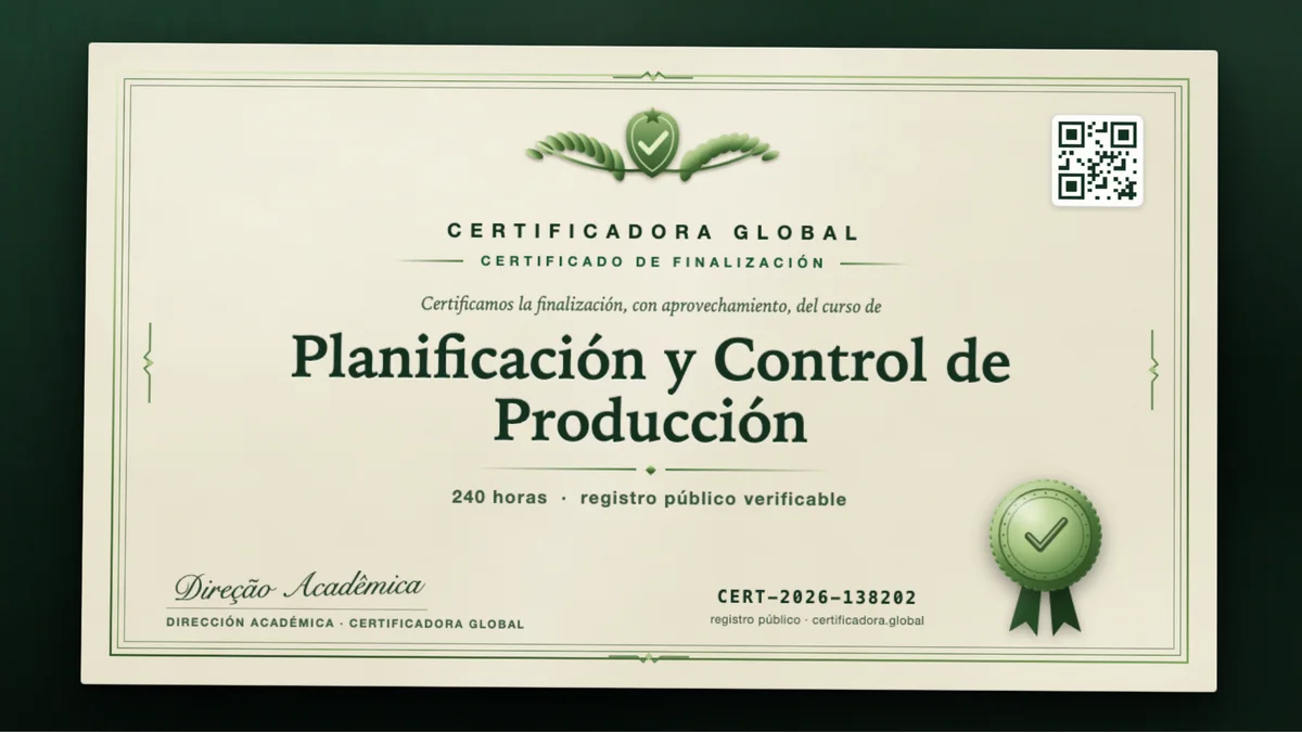 Portada del curso Planificación y Control de Producción