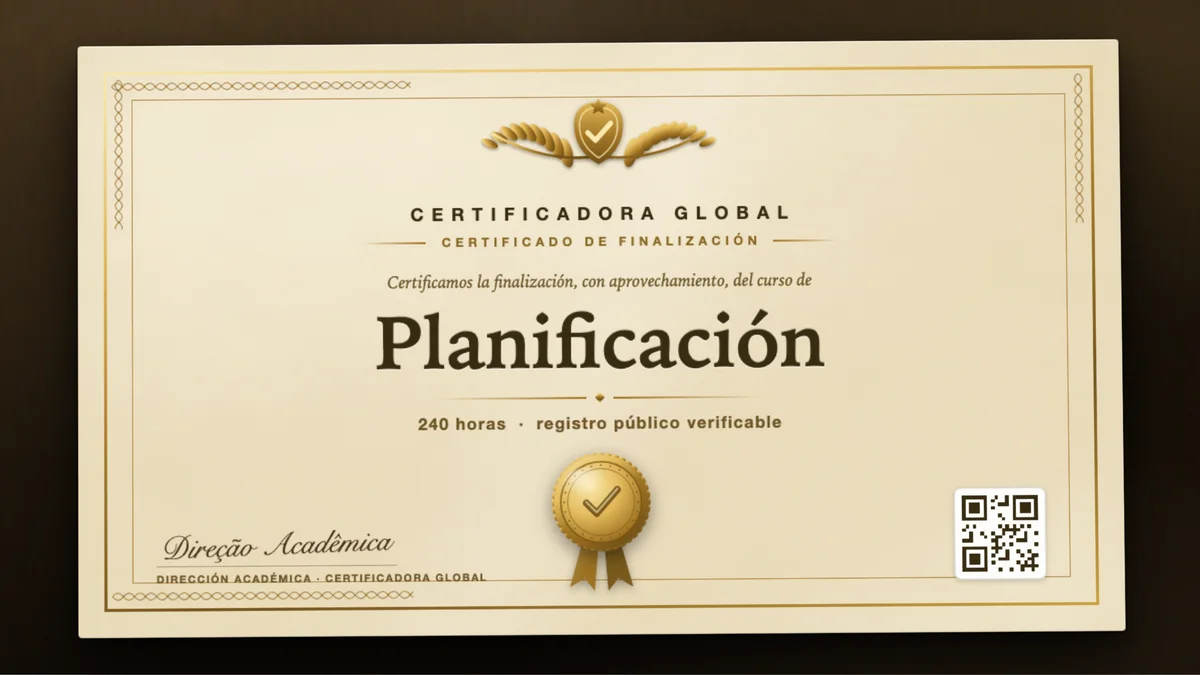 Portada del curso Planificación