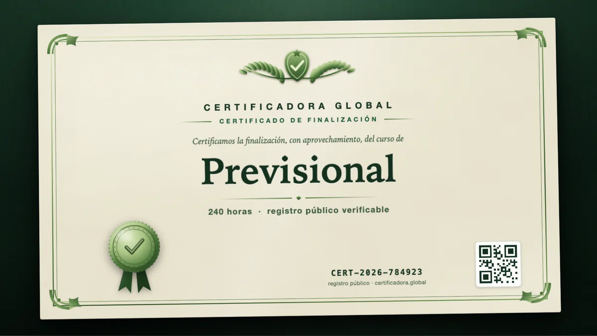 Portada del curso Previsional