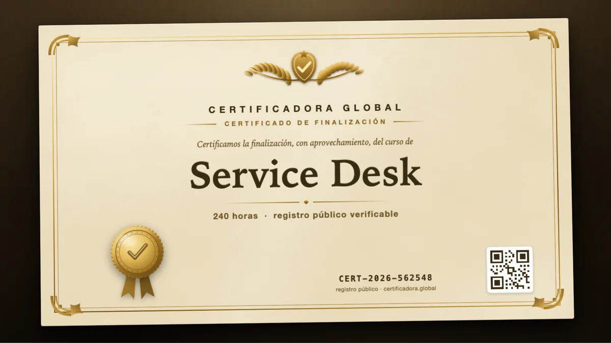 Portada del curso Service Desk