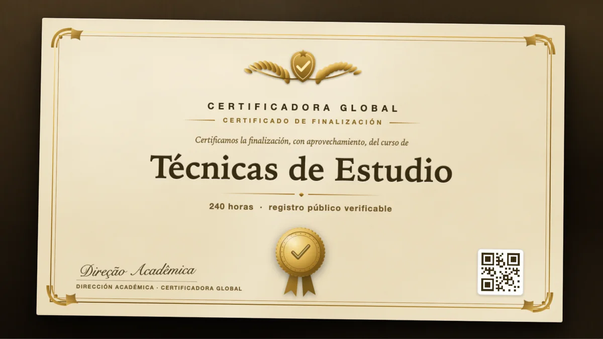 Portada del curso Técnicas de Estudio