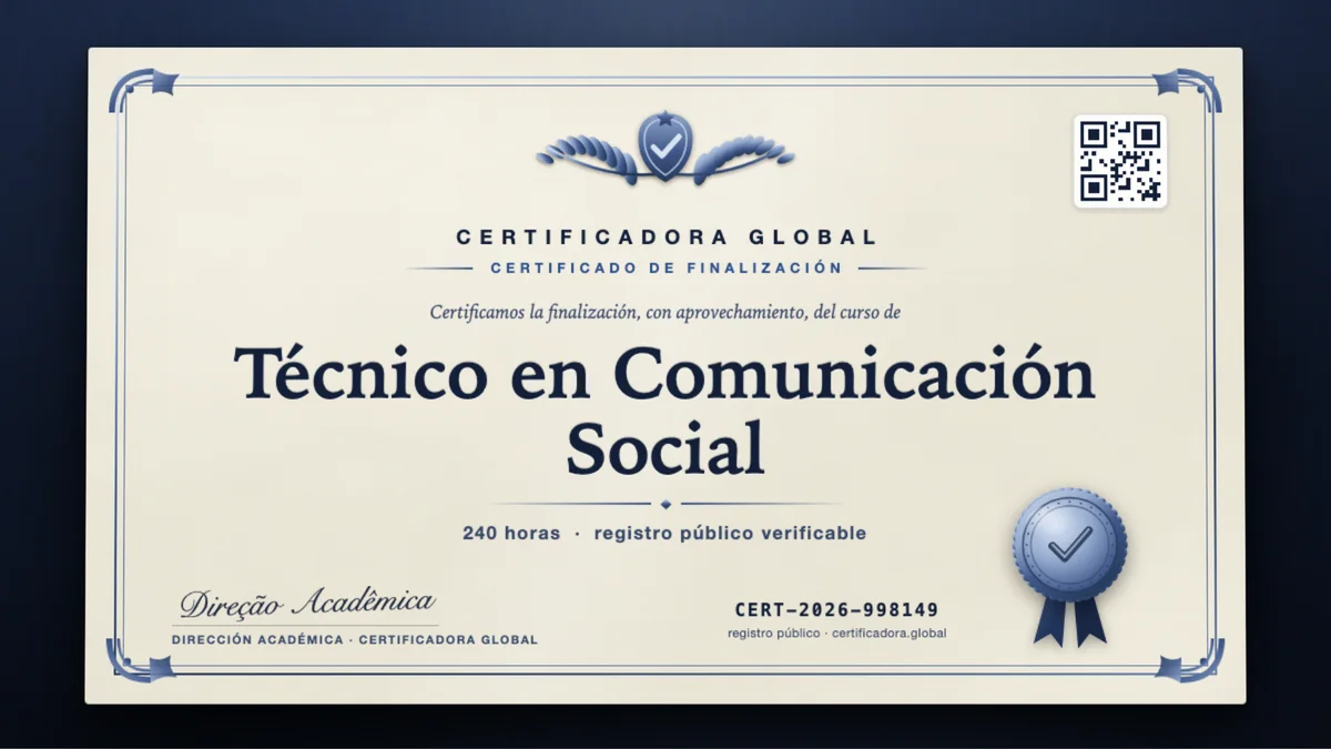 Portada del curso Técnico en Comunicación Social