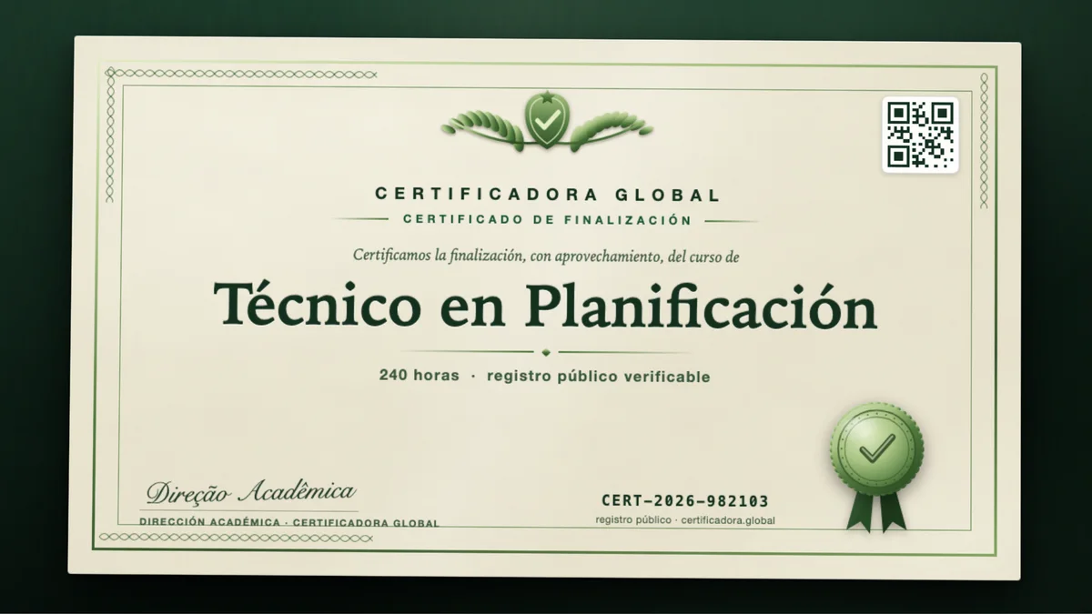 Portada del curso Técnico en Planificación
