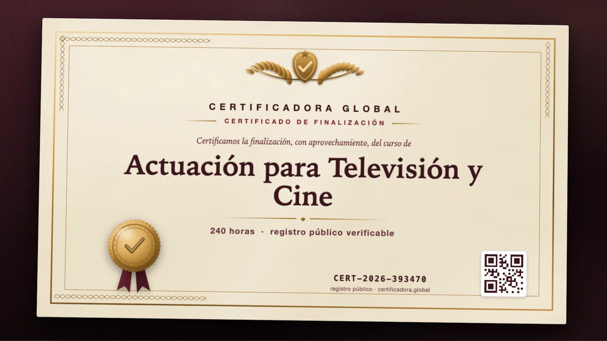 Portada del curso Actuación para Televisión y Cine