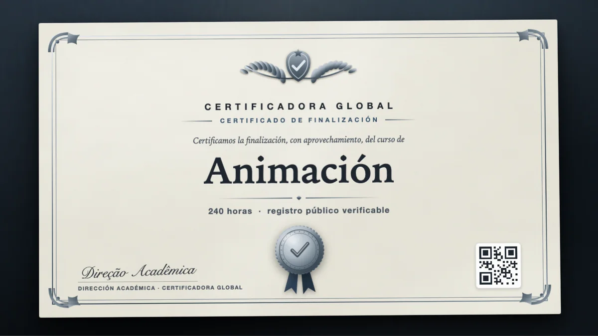 Portada del curso Animación