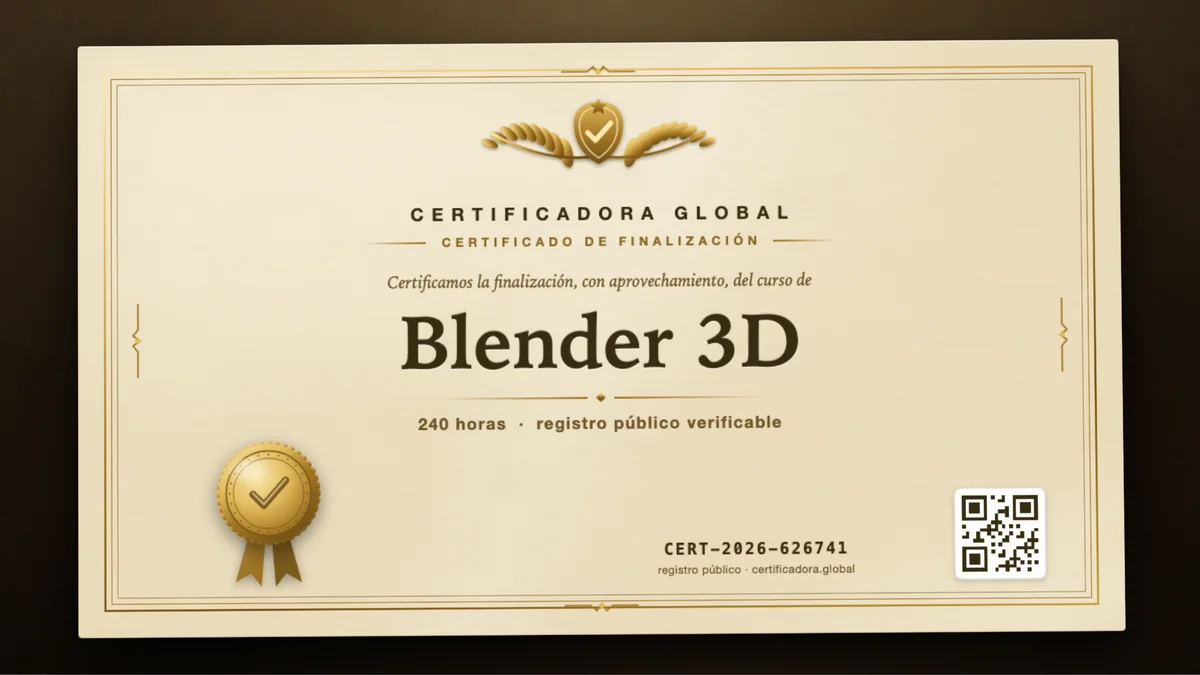 Portada del curso Blender 3D