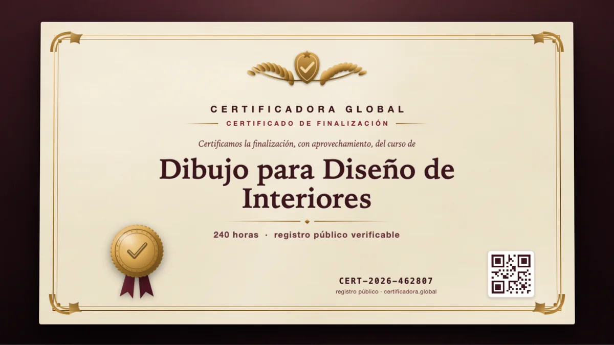 Portada del curso Dibujo para Diseño de Interiores