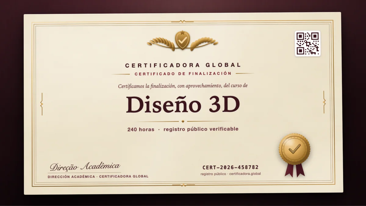 Portada del curso Diseño 3D