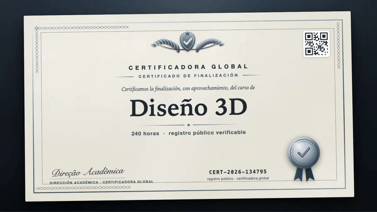 Portada del curso Diseño 3D