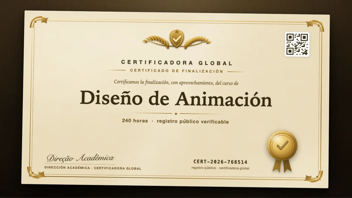Portada del curso Diseño de Animación