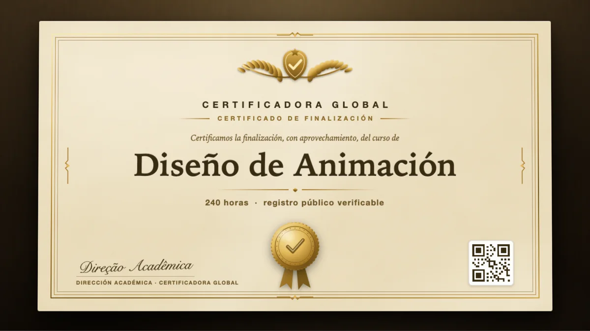 Portada del curso Diseño de Animación