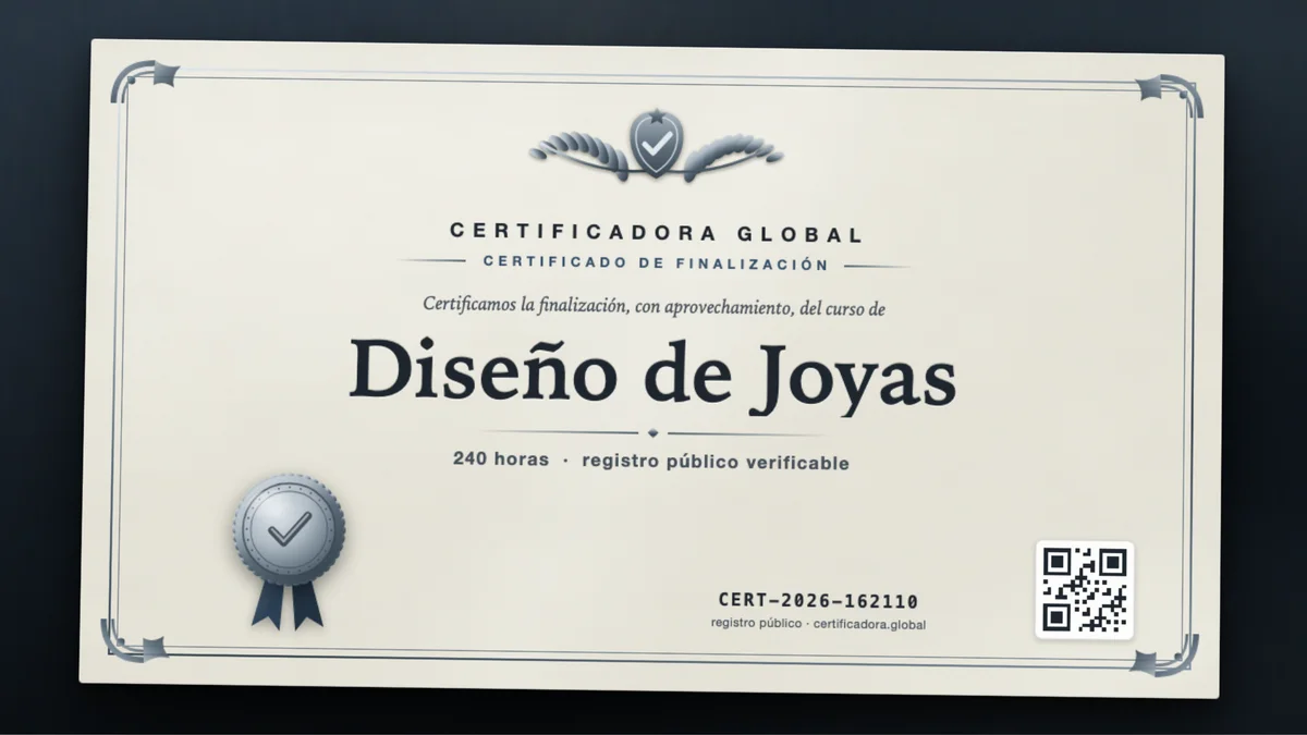 Portada del curso Diseño de Joyas