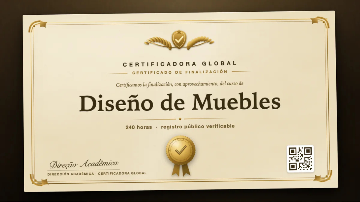 Portada del curso Diseño de Muebles
