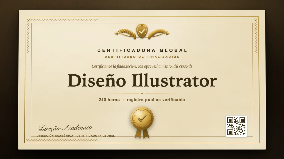 Portada del curso Diseño Illustrator