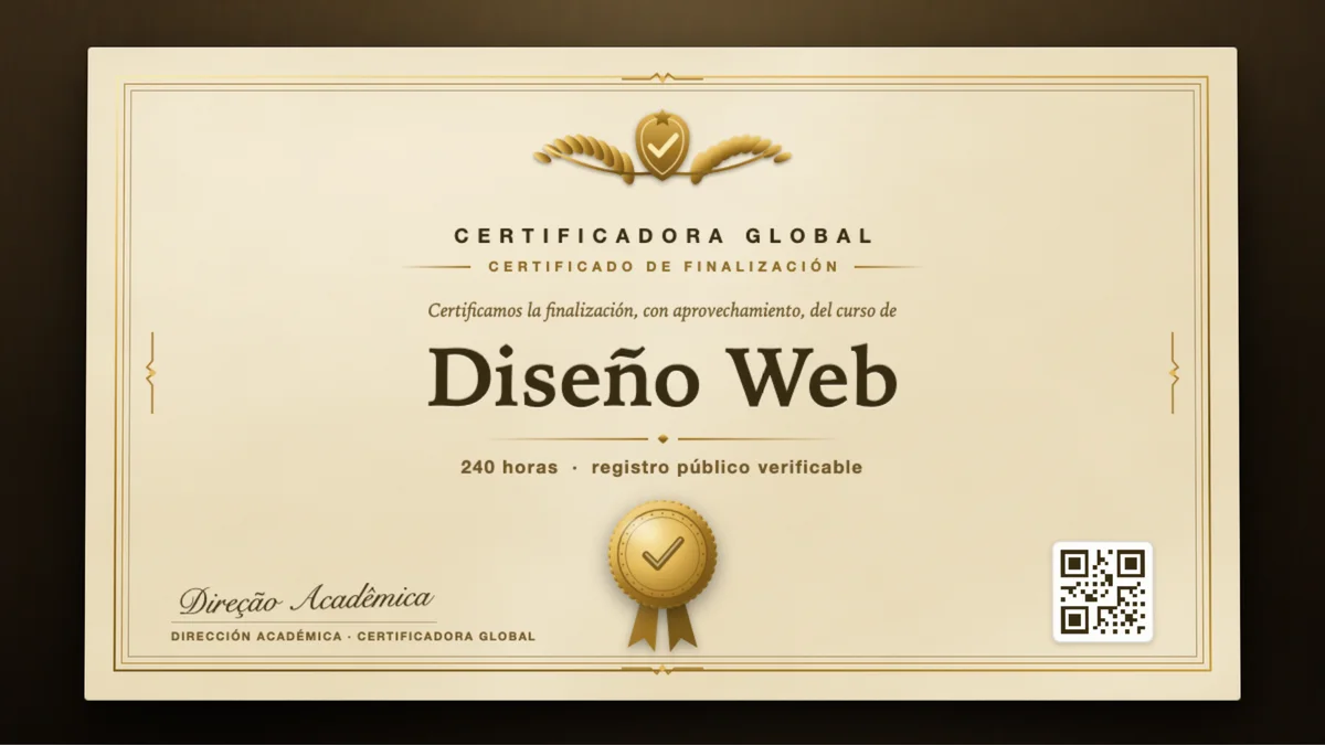 Portada del curso Diseño Web