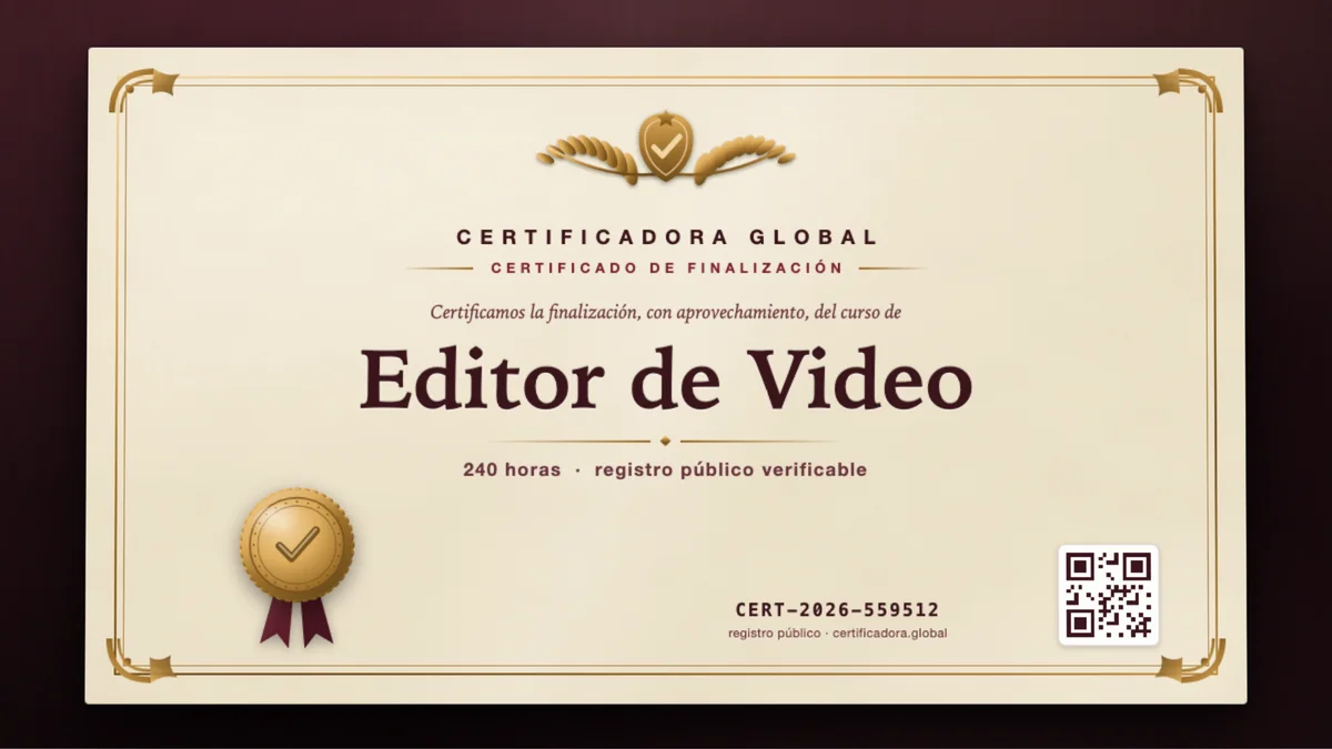 Portada del curso Editor de Video