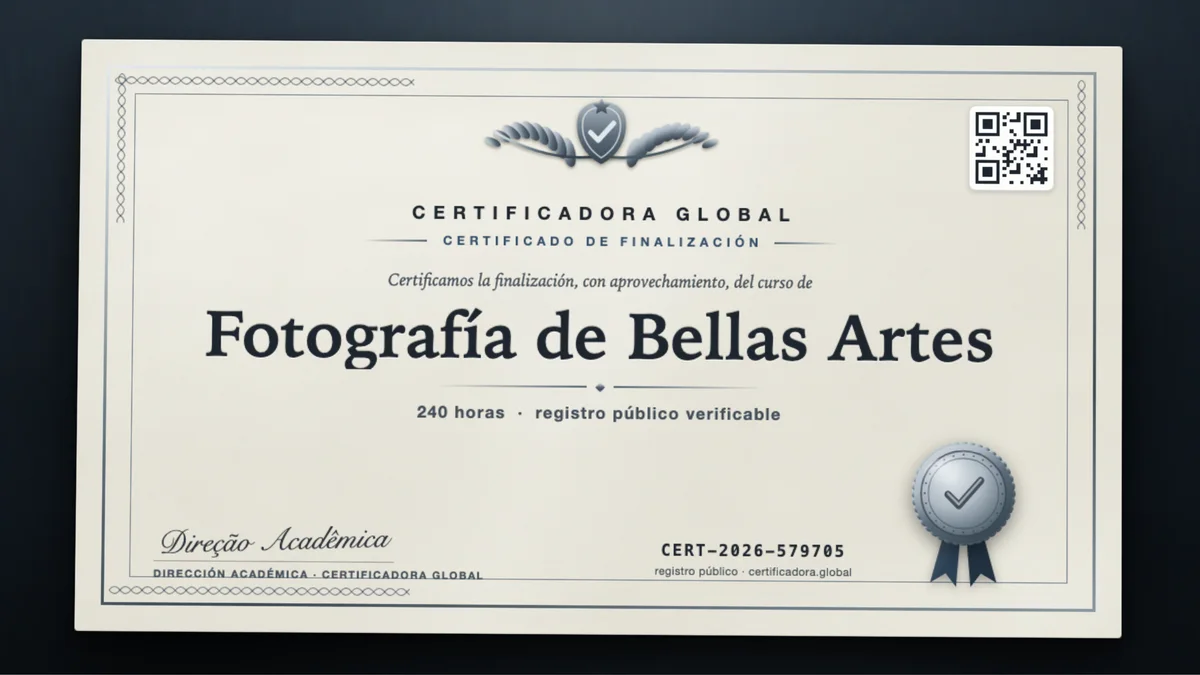 Portada del curso Fotografía de Bellas Artes