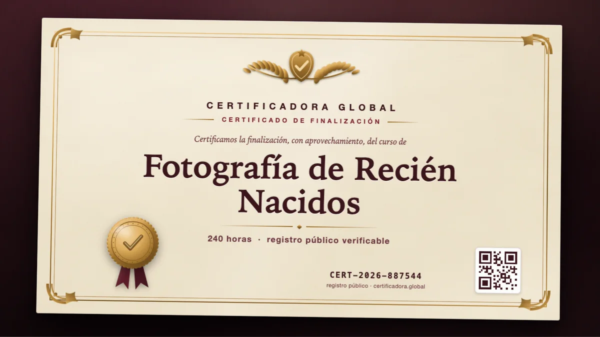 Portada del curso Fotografía de Recién Nacidos