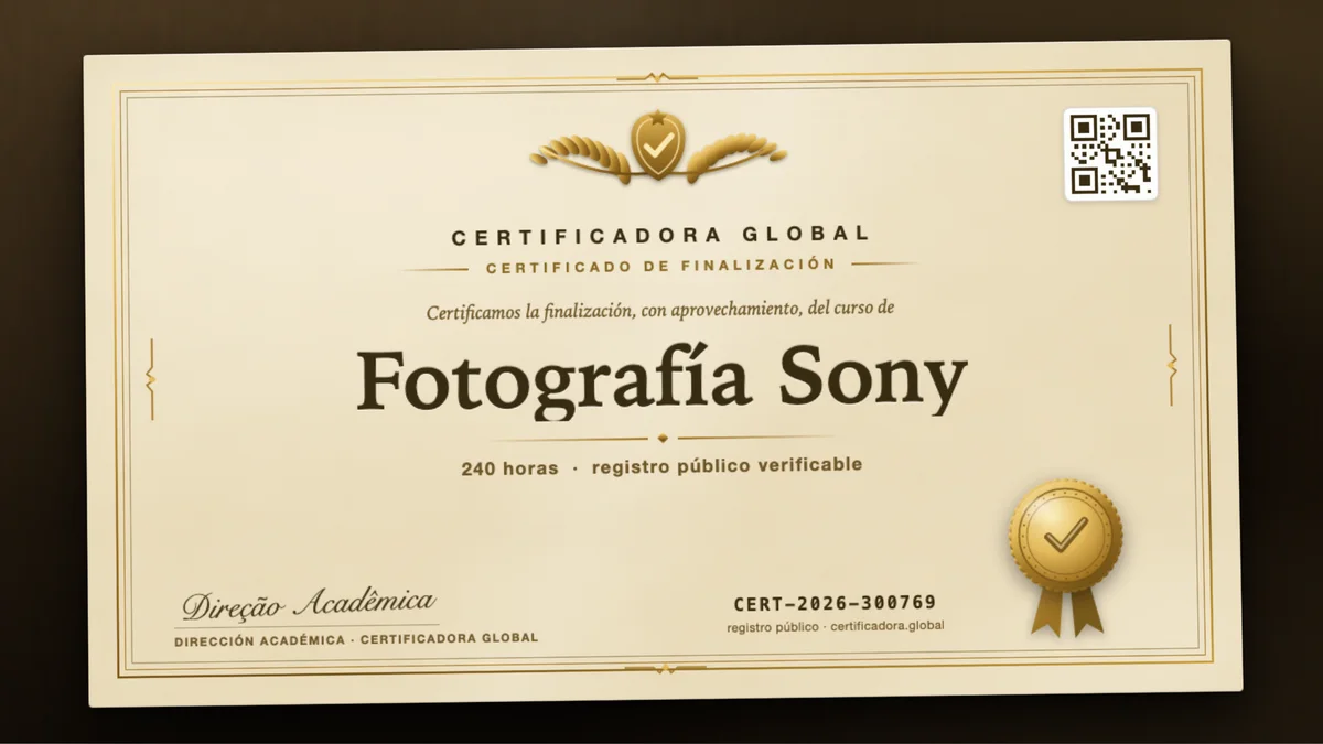 Portada del curso Fotografía Sony