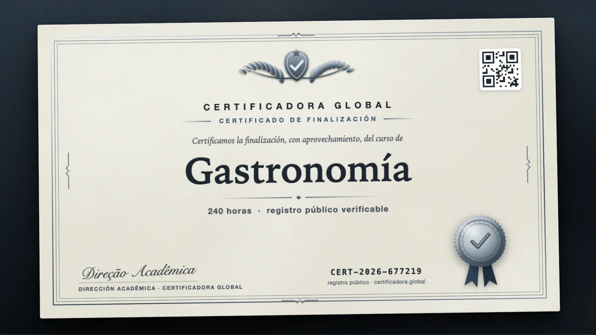 Portada del curso Gastronomía