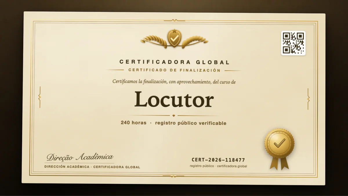 Portada del curso Locutor