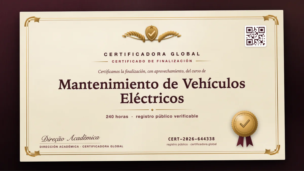Portada del curso Mantenimiento de Vehículos Eléctricos