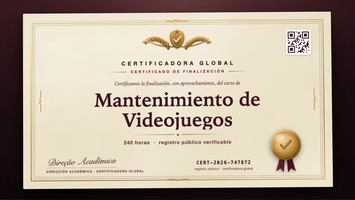 Portada del curso Mantenimiento de Videojuegos