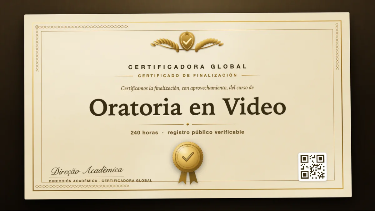 Portada del curso Oratoria en Video