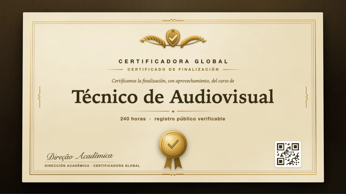 Portada del curso Técnico de Audiovisual