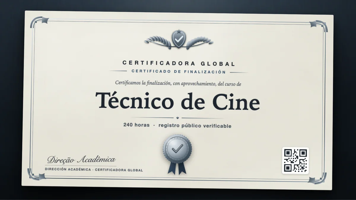 Portada del curso Técnico de Cine