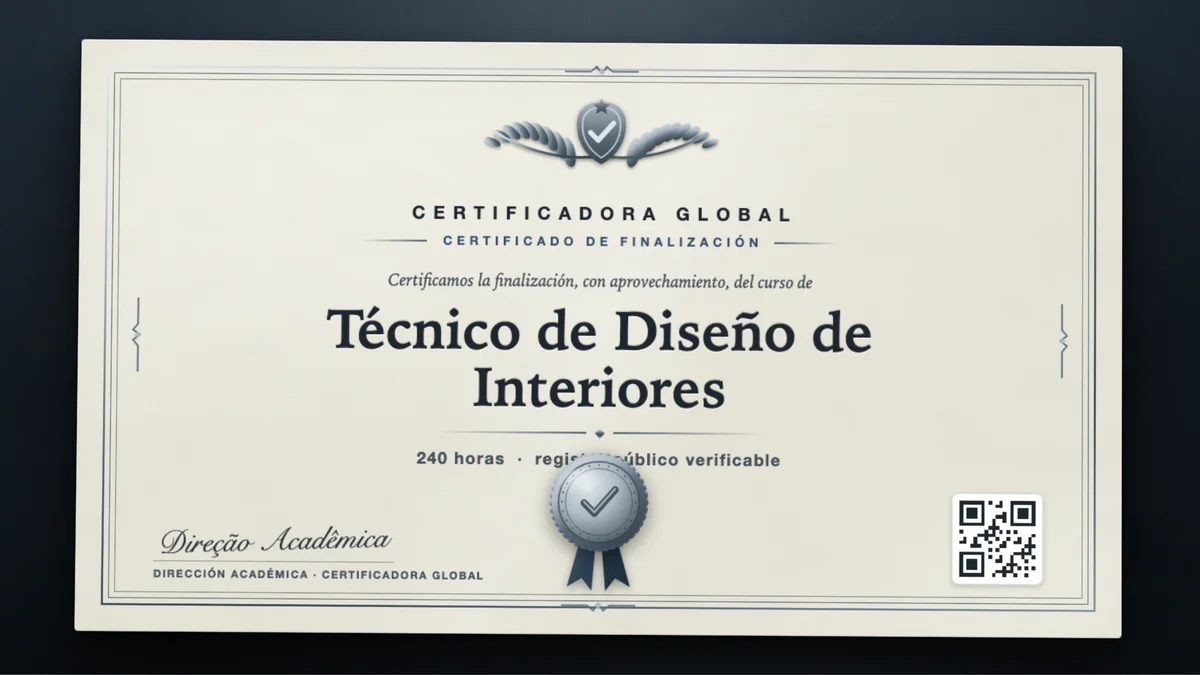 Portada del curso Técnico de Diseño de Interiores